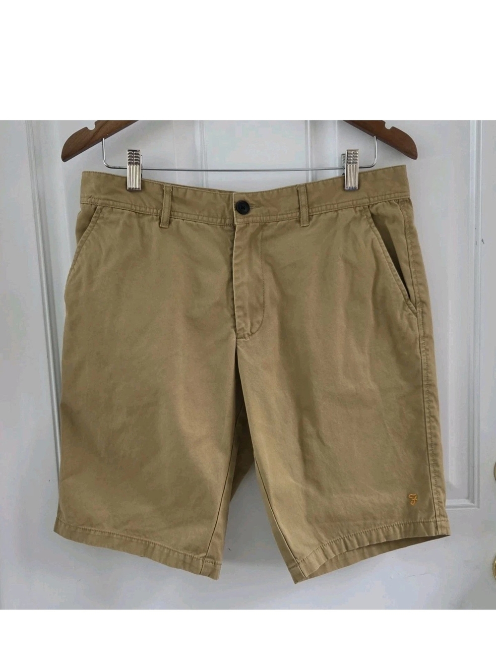 Farah Vintage Shorts Size 32 Men's Casual Chino Shorts Bermuda Shorts Flat Tan